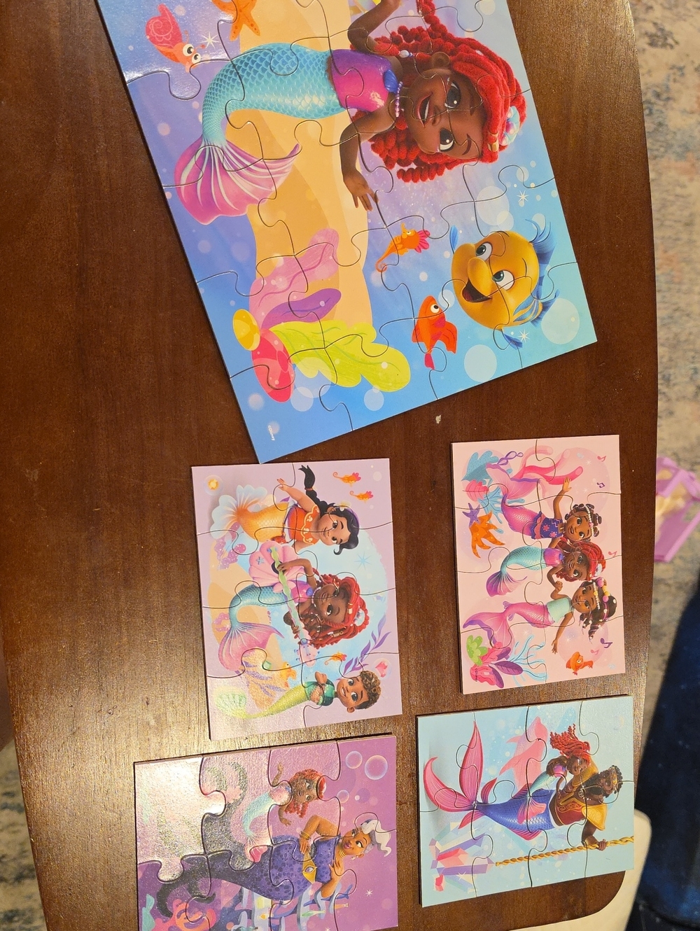 Mermaid Puzzle Set for Kids - Colorful Ocean Play Scenes